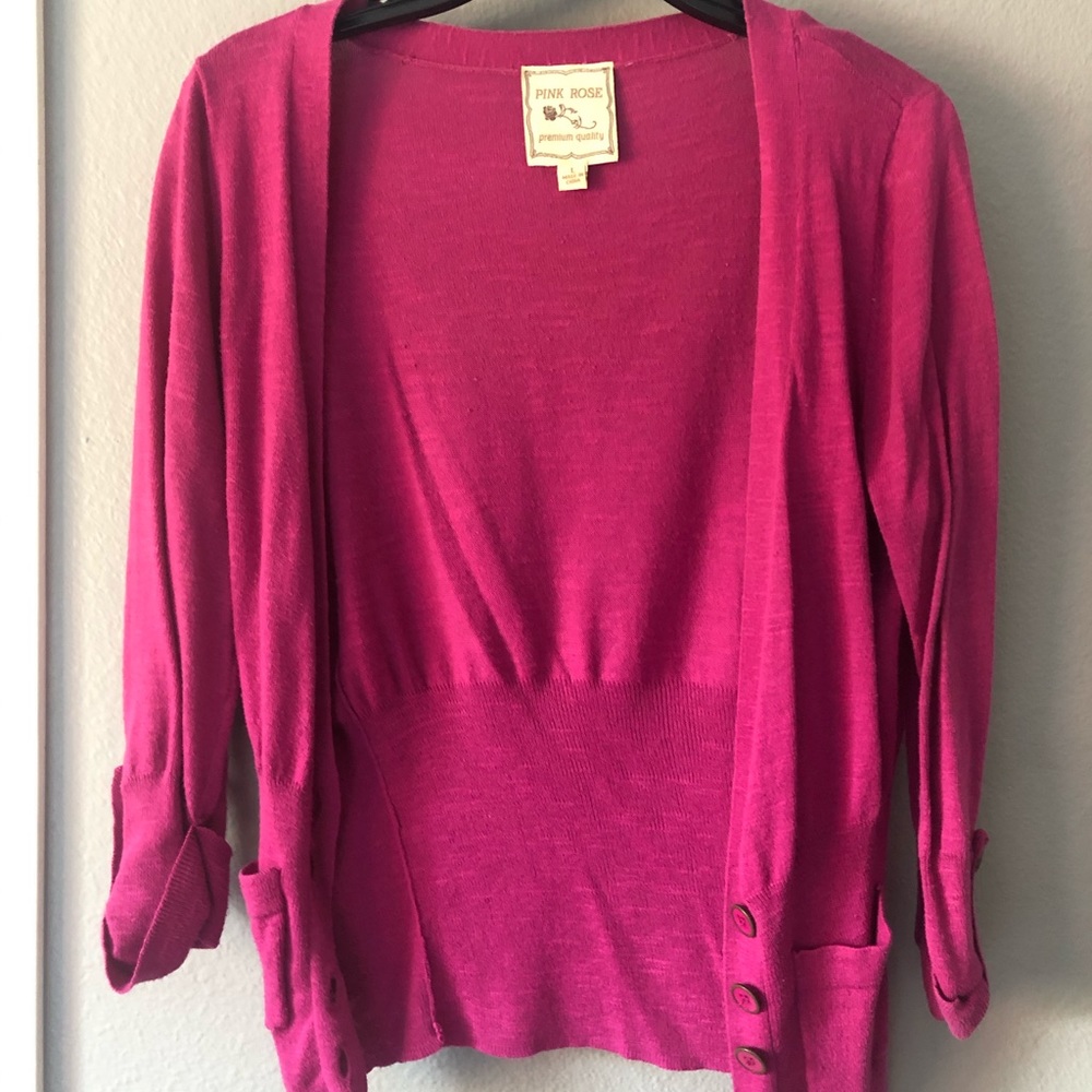 Fuschia Cardigan